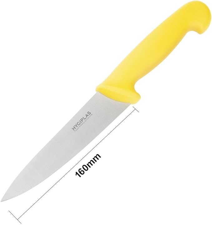 Chefs Knife 6.5 Yellow Handle - Cooked Meats.