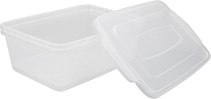 16 Quart Clear Storage Bins Plastic Tubs with Lids for Storage 2-Pack