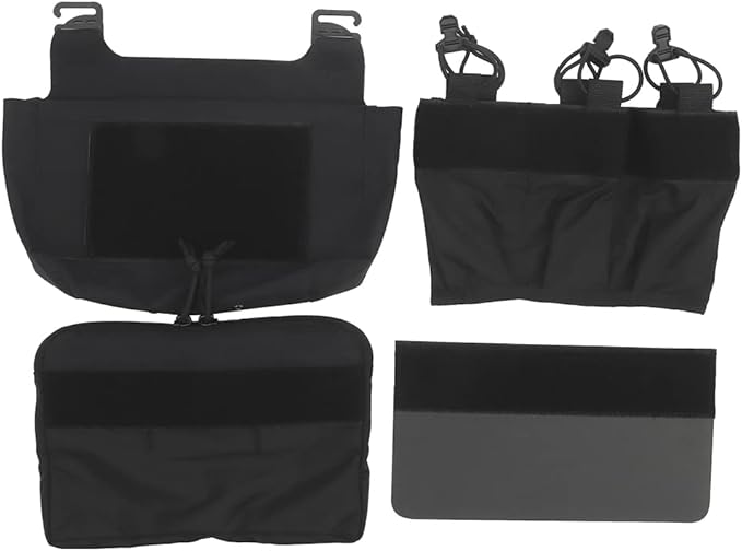 Removable Tactical G-Hook Front Flap Double Stack Abdominal Fanny Pack with 5.56mm Triple Magazine Insert and Kangaroo Pouch