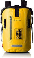 Stream Trail Waterproof Backpack 25L Heavy Duty Roll-Top Closure with Easy Access Front-Zippered Pocket and Cushioned Padded Back Panel for Comfort IPX6 Water Rsistance Dry Bag Yellow
