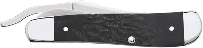 Case XX WR Pocket Knife Rough Black Jigged Synthetic Russlock Item #18224 - (61953L SS) - Length Closed: 4 1/4 Inches …