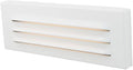 WAC Landscape Lighting 9in 12V LED Horizontal Louvered Surface Mounted Indoor or Outdoor Step Light and Wall Light 3000K Warm White Built-in LED in White