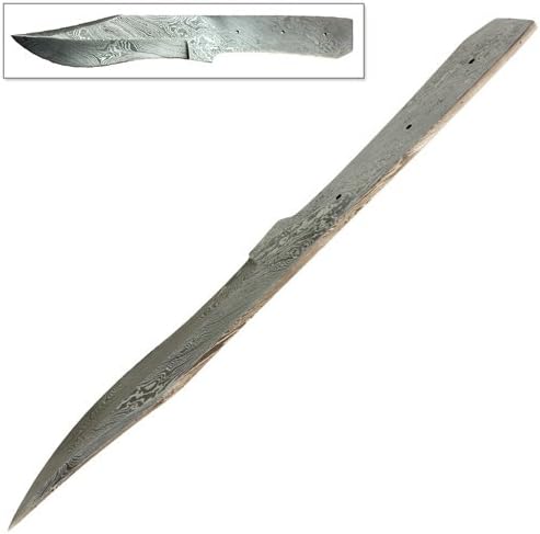 10.5 Inch Modern Drop Point Hunting Chefs Damascus Steel Forged Blade Blank