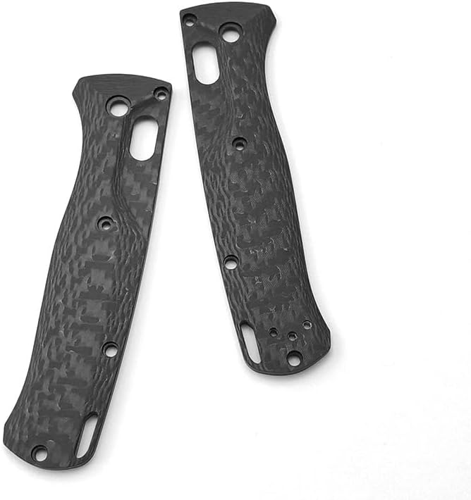 1 Pair Scales Fits for Bugout 535 CNC Carbon Fiber Handle Patch Replacement