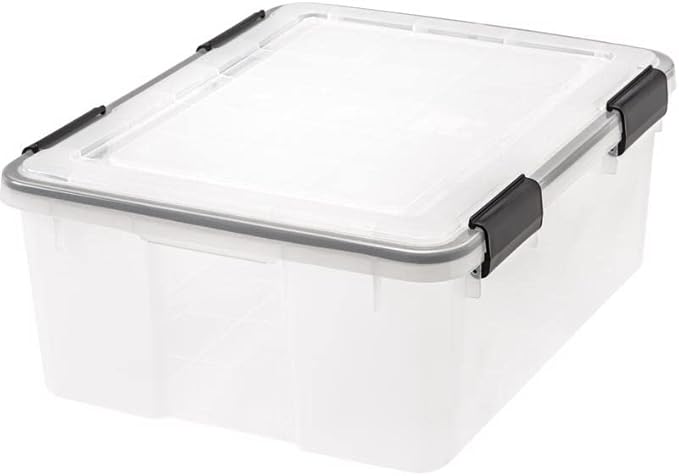 IRIS WEATHERTIGHT 7.7 in. H x 15.7 in. W x 19.7 in. D Stackable Storage Box - Case of: 6 Each Pack Qty: 1