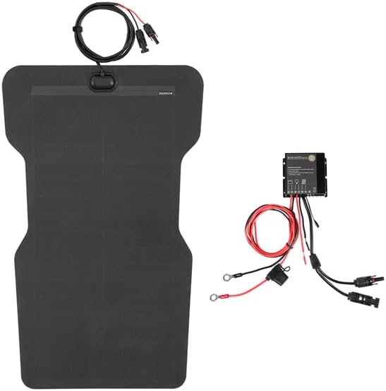 Lensun 45W 12V Hood Flexible Solar Panel for Jeep Gladiator JT (2021-Present) w/Rubicon Hood - Off Grid Solar Power for Offroading/Overlanding/Camping