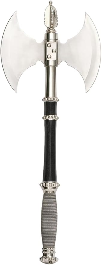 BladesUSA HK-079A Fantasy Medievel Battle Axe with Display Plaque 21-Inch Length