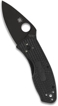 Spyderco Ambitious Lightweight Folding Pocket Knife with 2.31 Inch Stainless Steel Blade and FRN Handle - PlainEdge - C148PBBK