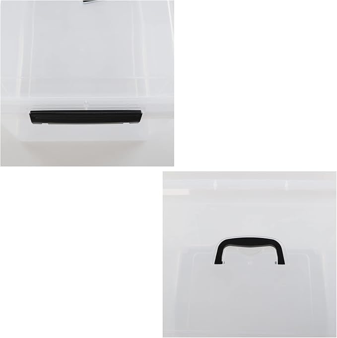 18 Quart Clear Plastic Storage Boxes 4-pack Storage Totes Containers with Lids