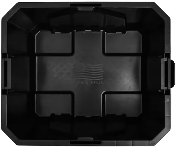 27 Gal. Pro Grip Storage Tote in Black with Red Lid