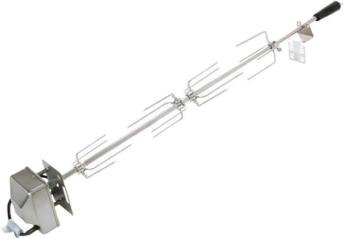 Spire 36 in. Stainless Steel Rotisserie Chicken Grilling Kit with Motor 1/2 in. Rod 4 Forks and Hardware Outdoor Cooking &amp Grills BBQ Grills Fits up to 36 Fireboxes 790-0006B