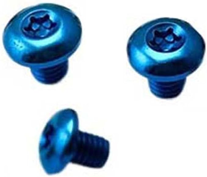 3PCS T10 Torx Screws Fit for Pocket Knife Handle Titanium Scales Handle Screws with M3.5 Thread(Blue)