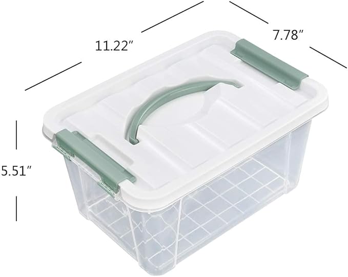 6-pack Clear Latch Box 6 Quart Plastic Storage Box with Lid