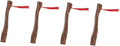 DOITOOL 4pcs Wooden Axe Handle Replacement Ergonomic Design for Camping Outdoor Use Sturdy Material for Cutting Firewood Logs Branches