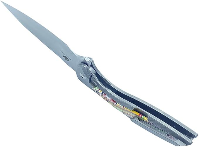 TWO SUN Folding Knife TS465-14C28N-StoneWash 14C28N Blade Tc4 Titanium and G10 Handle Edc Tool