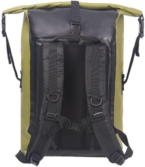Floating Waterproof Drying Bag (40L) Roll-top Drying Bag Lightweight Dry Storage Bag with Zippered Pocket for Fishing (Color : Green)