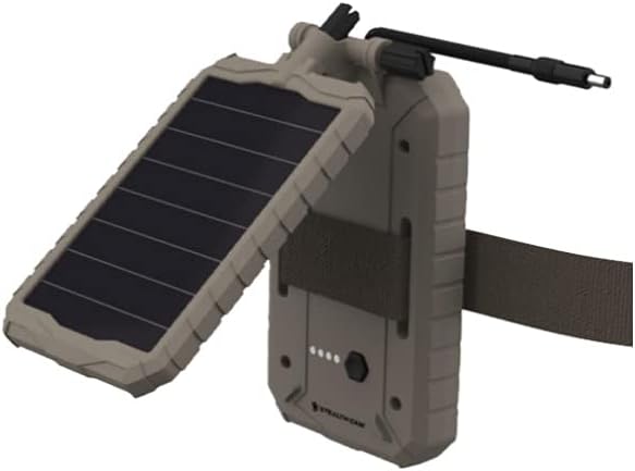 Stealth CAM Durable Sol-Pak 3X Solar Battery Pack | 12V Solar Power Panel 3000 MAH Rechargeable Battery &amp 10ft Insulated Cable | Compatible with All Wireless/Cellular Trail Cameras