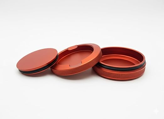 Metal Tin Pouch Container with Lid – Aluminum Pocket Tin for Snus Nicotine &amp Caffeine Pouches Premium Pouch Holder Small Storage Tin Metal Container Can (Tiger Orange)