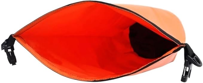 Pemberly Row Lightweight Durable PVC Dry Bag 7.9 gal Capacity Waterproof with Zipper Orange Finish Adjustable Shoulder Straps Foldable Design for Boating Surfing Outdoor Travel