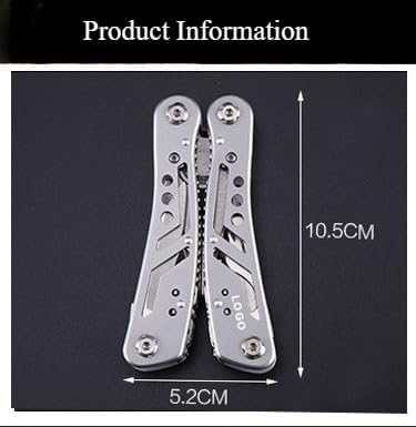 13-in-1 Mini Multitool Pocket Knife with Pliers Stainless Steel Folding Utility Tool Compact 10.5cm &amp Sheath for Camping Travel Repair - Outdoor Enthusiasts DIYers