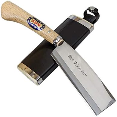 Handmade Hatchet in TOSA Japan 165mm with Original Case Blade Edge : Shirogami Steel Double Bevel