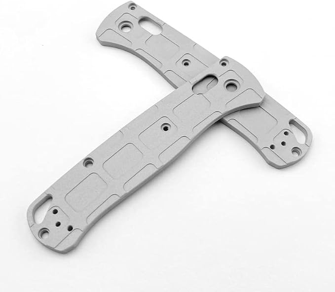 1 Pair Custom Aluminum Alloy Scales Fits for Bugout 535 Premium CNC Handle Patch(Gray)