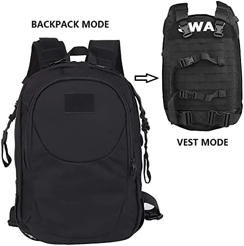 Tactical Backpack and Vest Dual-Use Integrated Large-Capacity Molle Webbing Backpack Outdoor Travel Backpack