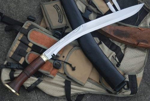 20 Hunting Sirupate Kukri Knife - Khukuri Comes Leather Sheath and 2 Small Knives - Daily Woking Bushcrafting High Carbon Steel Blade Camping Tool