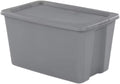 Extra Large 30 Gallon Storage Bin Stackable Container with Lid and Integrated Handles
