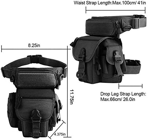 1000D Outdoor Tactical Drop Leg Bag Pouch Military Waist Belt Pack Thigh Packs Tool Bags for Motorcycle Bike Cycling Hiking