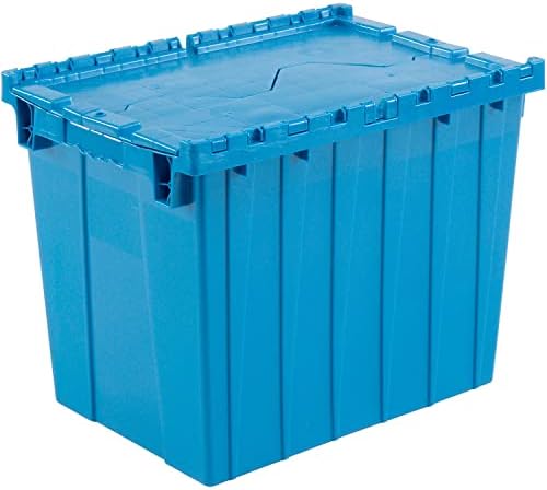 Global Industrial Distribution Container With Hinged Lid 21-7/8x15-1/4x17-1/4 Blue