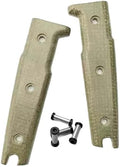 1 Pair Micarta Scales with 4 Sets Screws Handle Patch Blank DIY Replacement(Green)