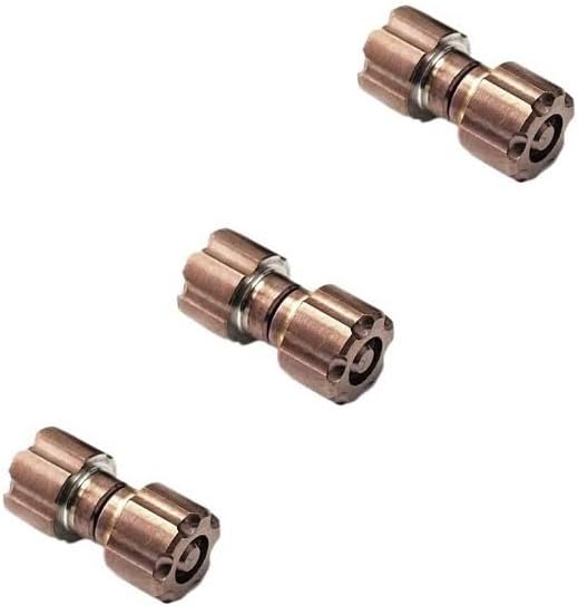 3 Sets Titanium Alloy Thumb Stud Screw Replacements are Suitable for Diameter 4MM Screw Hole(Gold)