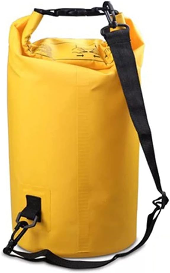 2L/5L/10L/15L/20L/30L Waterproof Dry Bag Roll Top Dry Compression Sack Keep Gear Dry Clean for Kayaking Beach Rafting Boating (Color : Yellow Size : 2L)