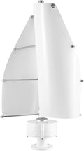 100W Vertical Axis Wind Turbine Generator Permanent Magnet Generator with Intelligent Controller Low Noise Helical Design Windmill for Home Boats Street Lighting