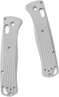 1 Pair Custom Aluminum Alloy Scales Fits for Bugout 535 Non Slip CNC Handle Patch DIY Accessory(Gray)