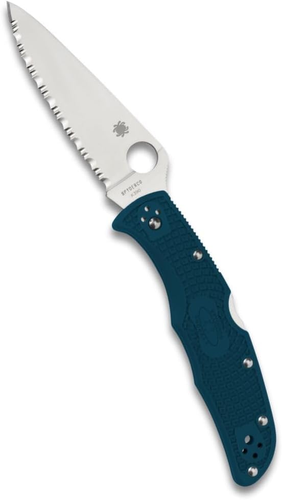 Spyderco Endura 4 Folding Pocket Knife with 3.8 K390 Steel Blade and FRN Handle - EDC Knife for Men and Women Perfect for Hunting Tactical Camping Survival Hiking - SpyderEdge - C10FSK390