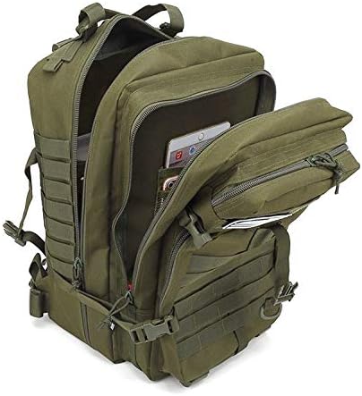 50L Large Capacity Men Army Military Tactical Backpack 3P Softback Outdoor Waterproof Bug Rucksack Hiking Camping Hunting Bags(Green)