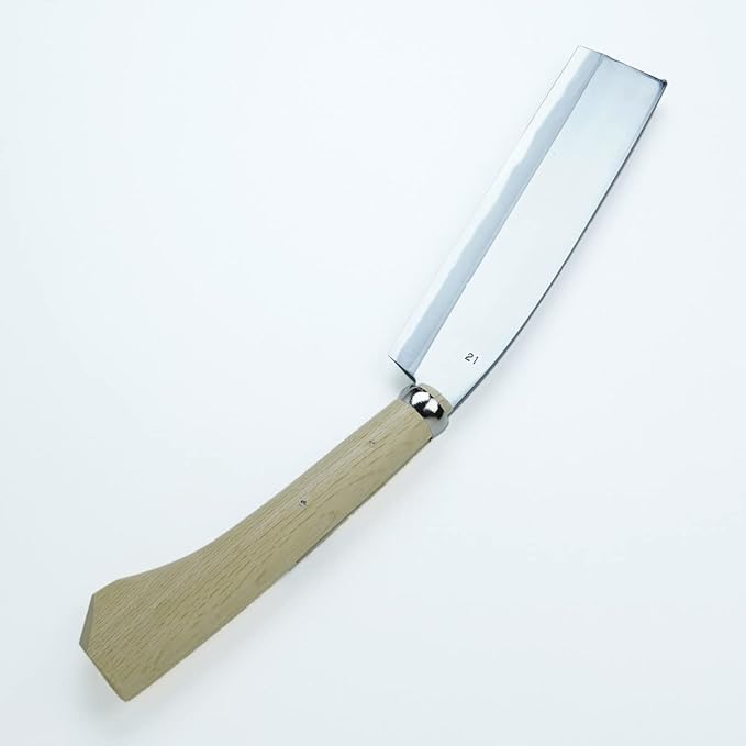 AZUMASYUSAKU Handmade Polished Hatchet 210mm with Original Case Blade Edge : Shirogami Steel Double Bevel