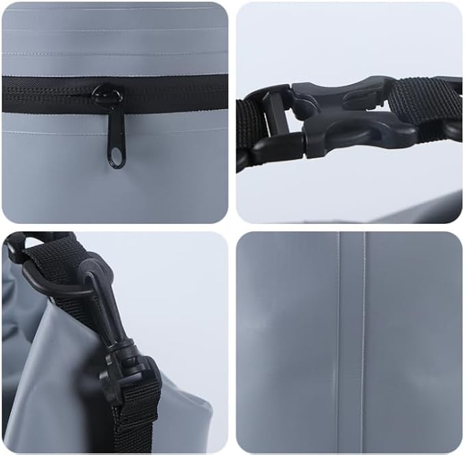 Outdoor waterproof bag there are 5L-40L five specifications with zipper roll dry bag suitable for swimming beach surfing camping and other outdoor sports (Grey 40L)