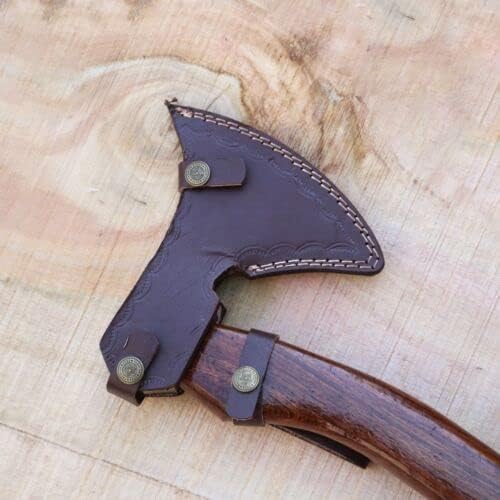 Handemade Viking Steel Damascus Hatchet Throwing Custom Hand Made Bearded Camping