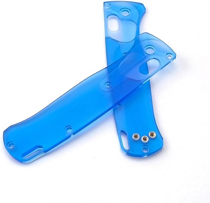 1 Pair Custom Scales Fits for Bugout 535 CNC Acrylic Handle Patch Replacement in Blue