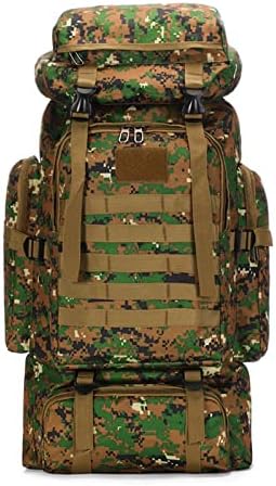 Tactical Backpack Military Molle Hiking 80L Camouflage Tactical Jungle Digital Camo