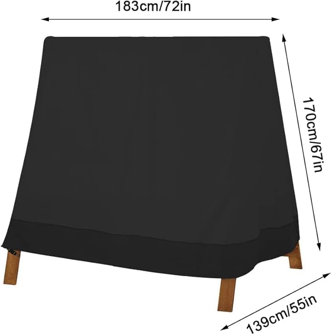 Outdoor Garden Swing Cover Waterproof Dust Proof Sun Protection Canopy Hammock Chair Cover for A Frame Swing Seat 183x139x170 Outdoor Furniture Protector