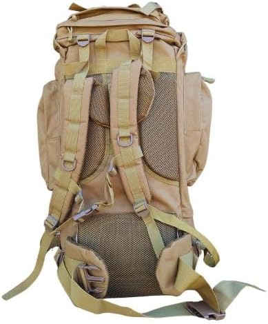 65L Military Backpack – 5DAY RECON Waterproof 900D Oxford Rucksack MOLLE System Heavy Duty Outdoor Bag for Hiking Travel &amp Hunting (Tan)