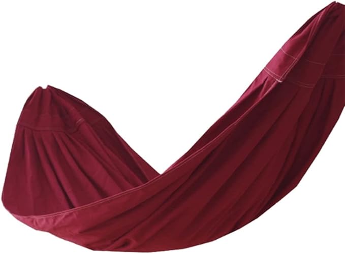 Portable Hammock Portable Double Hammock Rollover Prevention Yard Garden Backyard Canvas Fabric Hammocks Hanging Swing Bed for Backpacking Beach (Color : Rojo Size : 200 * 100cm)