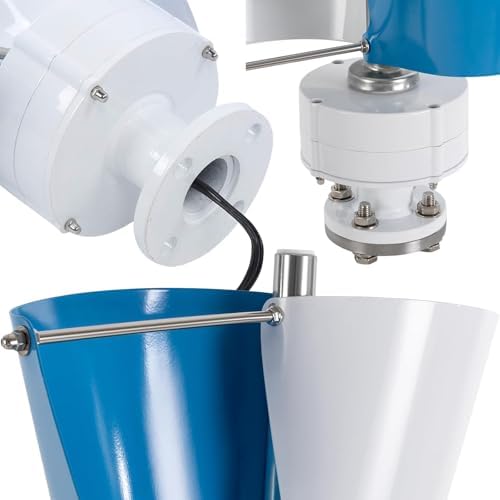 12000W Wind Turbine Generator Kit with MPPT Controller - 12V/24V/48V Helical Magnetic Levitation Windmill for Home &amp Street Lighting - Efficient Blue 24V Energy Solution