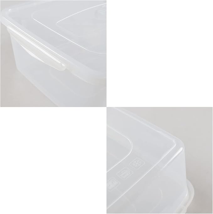14 Quart Clear Plastic Storage Bins with Latches Plastic Container Bin with Secure Lid 4 Packs