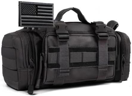 Protector Plus Tactical Fanny Pack Military Assault Waist Bag Hip Belt MOLLE Sling Army Lumbar Gear Pouch EDC Camera Handlebar Range Bags (Patch Included)