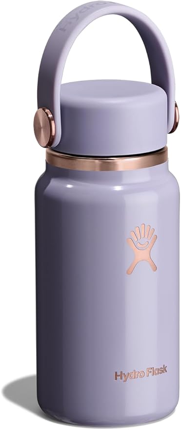Hydro Flask Micro Bottle - Leak Proof Purse or Pocket Flask - Insulated Mini Water Bottle 6.7 Oz Vapor Rose Gold